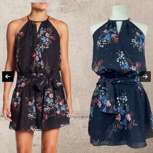 Parker Tie Front Floral Dress Large